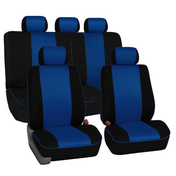Huse Scaune Dedicate Dacia Logan 2006 Premium (Rosu/Albastru/Gri)