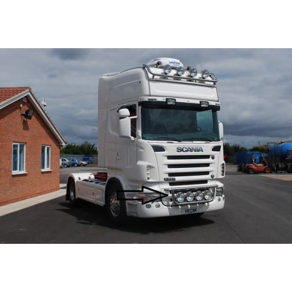 Bullbar/Bara Proiectoare Inox Grila Partea Inferioara Scania R/TOP LINE 2002-2015