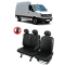 Huse Scaune din piele Vw Crafter 3 locuri (2+1) 2007-2016