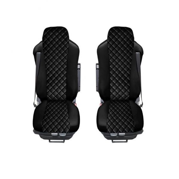 Huse Scaune piele Scania R piele romb culoare Negru, Editie Speciala
