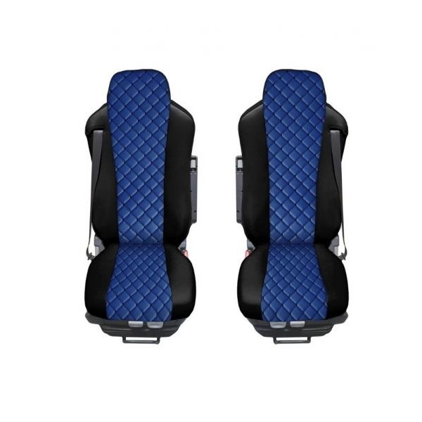Huse Scaune piele Scania R piele romb culoare Albastru, Editie Speciala
