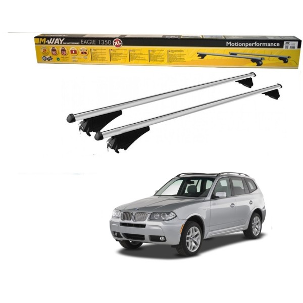 Bare portbagaj pentru Bmw X3 2010-2016 din aluminiu cu sistem antifurt si cheie