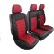 Huse Scaune Iveco Daily 2017 din piele romb cu masuta si cotiera sofer culoare Rosie Editie Speciala
